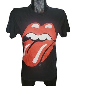 The Rolling Stones Black Graphic Logo T-Shirt S